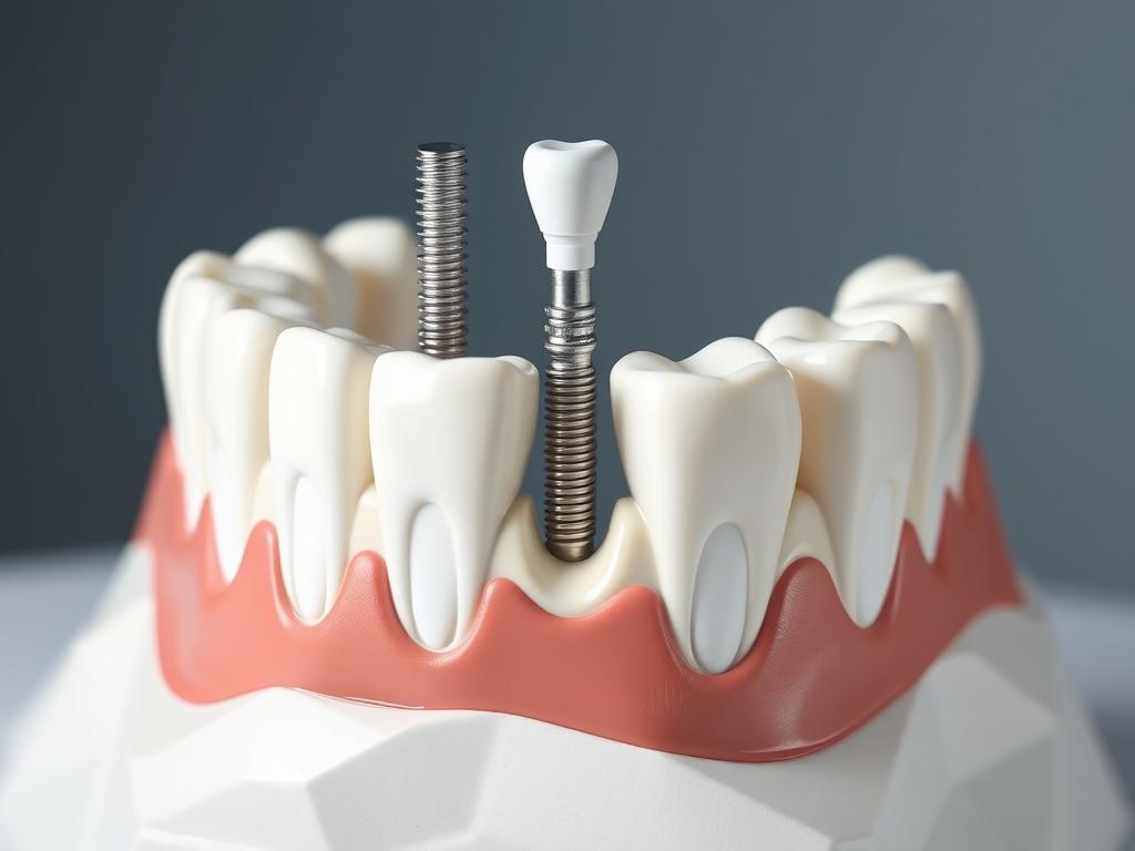 Modern dental implantationфото