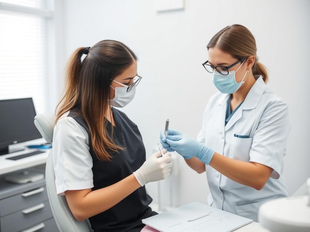 Professional oral hygiene in the clinicфото