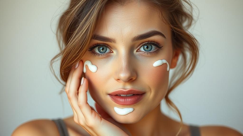a woman with creamфото